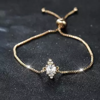 Женский блестящий белый браслет с кубическим цирконием, роскошный браслет золотого цвета, ослепительные украшения для свадеб и вечеринок золотой