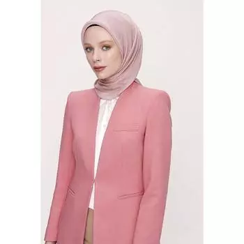 Женский блестящий шарф, светлая пудра