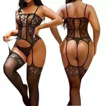 Женский боди, чулки, секс-эротическое белье с открытой промежностью, Тедди, нижнее белье с вырезами в сеточку, порно сексуальные костюмы S