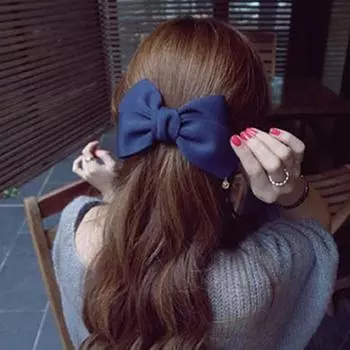 Женский большой однотонный тканевый бант, заколка для волос, аксессуары для волос, свадебные украшения для волос вино красного