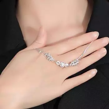 Женский браслет 3-слойный регулируемой длины с удлиненной цепочкой из медных бусин, бижутерия на удачу на день рождения