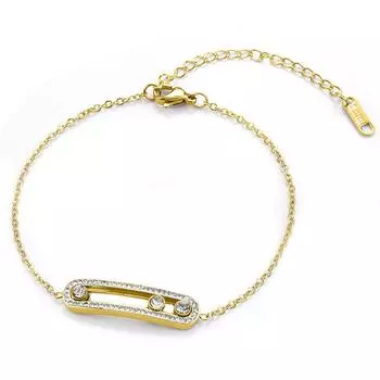 Женский браслет-цепочка, легкий, роскошный, из титановой стали, универсальное украшение для рук золотистый