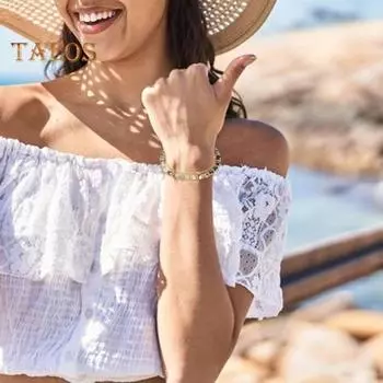 Женский браслет, двухслойный гладкий натуральный камень, металлическая цепочка в стиле ретро, регулируемая удлиненная длина, женские наручные украшения красный