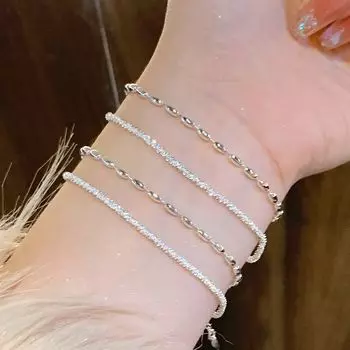 Женский браслет Full Sky Star, упрощенная японская и корейская версия, новое покрытие, серебро S925, ручная работа Adjustable size