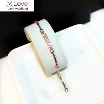 Женский браслет из розового золота с микропавом и цирконием, модные ювелирные изделия, браслеты и браслеты, милые подарки, все подходящие