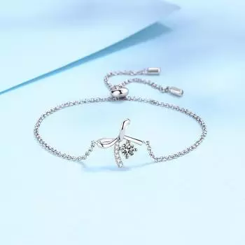 Женский браслет из стерлингового серебра 925 пробы Pt950, платина, регулируемые муассанитовые украшения для рук zircon