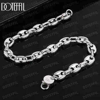 Женский браслет из стерлингового серебра 925 пробы, модные свадебные украшения 20CM