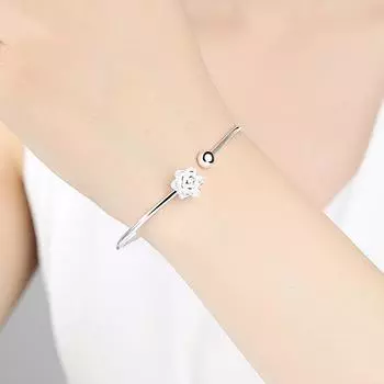Женский браслет из стерлингового серебра, открытая бижутерия, простой высококачественный браслет, бижутерия