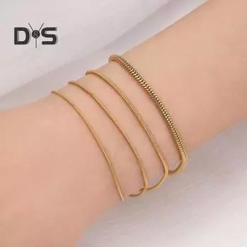 Женский браслет из змеиной кости, цепочка из титановой стали, полированная, хип-хоп, индивидуальный, сделай сам, наручные украшения, праздничный подарок, шопинг, работа, вечеринка, браслет A серебряный