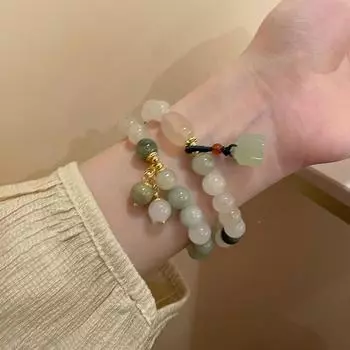 Женский браслет Китайский подвеска в виде лотоса Геометрический браслет Пара темперамент Персонализированный дизайн Ручные украшения Девушка Вечеринка День рождения Ювелирный подарок