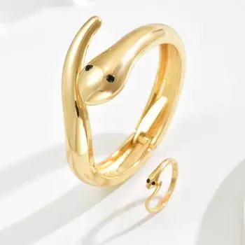 Женский браслет-кольцо с геометрическим дизайном змеи и бриллиантов, открывающийся регулируемый браслет для женщин