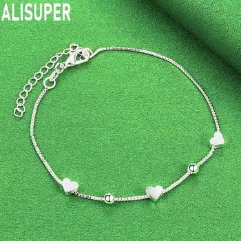 Женский браслет Love из стерлингового серебра 925 пробы, модные свадебные украшения 20CM