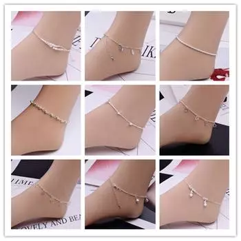Женский браслет на щиколотку Star с тем же ювелирным подарком Модная корейская версия Простой модный браслет на щиколотку Производитель