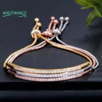 Женский браслет, регулируемый блестящий штабелируемый браслет со стразами для женщин, ювелирные изделия из искусственного хрусталя, подарок розового золота