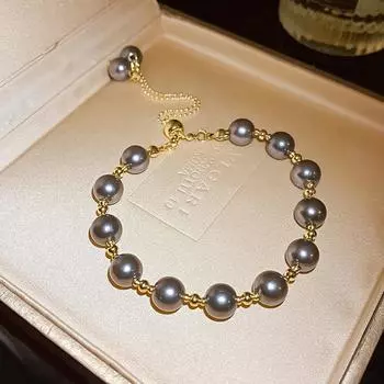 Женский браслет Ретро Жемчуг Геометрический Регулируемый браслет Новый универсальный браслет Модный темпераментный аксессуар для рук Девушка Вечеринка День рождения Ювелирный подарок