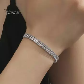 Женский браслет с блестящим кубическим цирконием, инкрустация, регулируемая кисточка, сверкающая нержавеющая сталь, изысканный праздничный подарок, ювелирные изделия на запястье, женский браслет золотистый