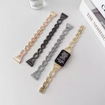 Женский браслет с бриллиантами из нержавеющей стали, ремешок для часов для Samsung Galaxy Fit 3