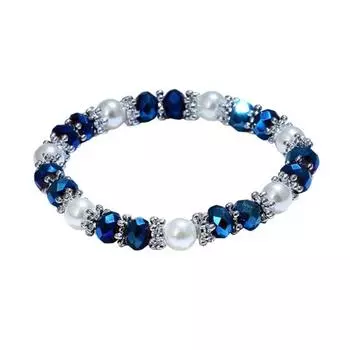 Женский браслет с искусственным кристаллом и искусственным жемчугом, контрастный цвет, объятия, удача, внутренний мир, браслет, подарок на день рождения для девушки, матери, леди, ювелирные изделия на запястье