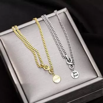 Женский браслет с круглыми буквами «Бесконечная любовь», серебряный браслет S925, кубинская цепочка, модный универсальный серебряный браслет, индивидуальный дизайн Adjustable size