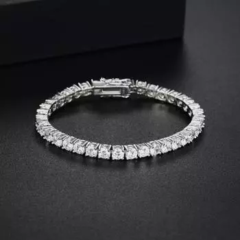 Женский браслет с кубическим цирконием, простой дизайн, подарок на годовщину, день рождения, рождество, улучшение 17cm