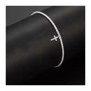 Женский браслет с мерцающей поверхностью и подвеской, регулируемой длины, блестящего серебристого цвета, украшение на запястье для отпуска, работы