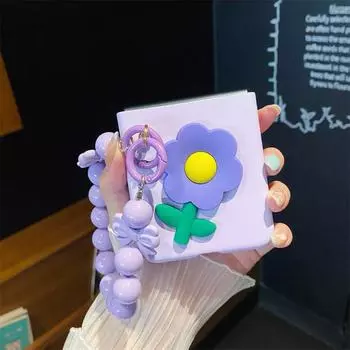 Женский браслет с милыми цветочными бусинами и бантом для девочек, жесткий чехол для Samsung Galaxy Z Flip 4 3, чехол через плечо, ремешок For Galaxy Z Flip 4