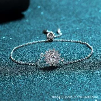 Женский браслет с муассанитом из стерлингового серебра 925 пробы, 50 очков, браслет с муассанитом, предмет подарка и любви zircon