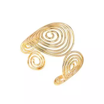 Женский браслет с узором «Спираль» Открывающийся браслет Аксессуары для рук One Size золотистый