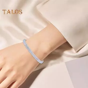 Женский браслет с застежкой-карабином, плетеная сетка из нержавеющей стали, однотонный полированный простой стиль, повседневная одежда, украшения для вечеринок на запястье золотистый