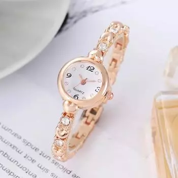 Женский браслет со стразами наручные часы для женщин кварцевые часы