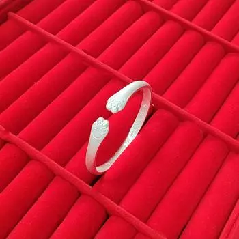 Женский браслет в старинном стиле, матовый однотонный браслет, белая медь, серебряные аксессуары, простой браслет для подруги Adjustable size