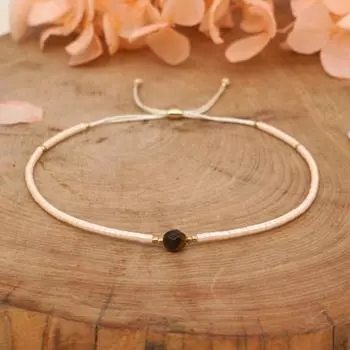 Женский браслет в стиле бохо, эстетичный ручной работы, регулируемый искусственный кристалл, украшение, привлекательный богемный этнический бисер 1