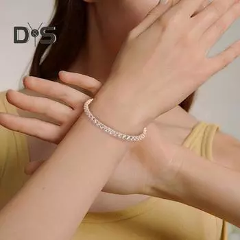 Женский браслет в стиле хип-хоп с кубическим цирконием, полированной медью, простой стиль, браслет на запястье, для банкета, свадьбы, вечеринки, ювелирные изделия красный