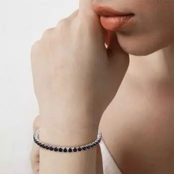 Женский браслет в стиле хип-хоп с кубическим цирконием, полированная медь, простой стиль, браслет на запястье розового золота