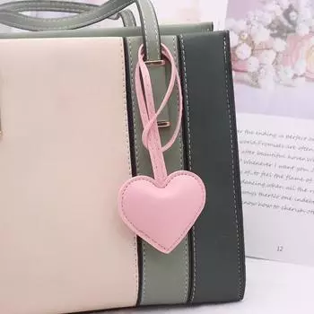 Женский брелок для ключей для девочек, украшение из цельного тона, креативный, несколько цветов, сделай сам, в форме сердца, модный подарочный аксессуар