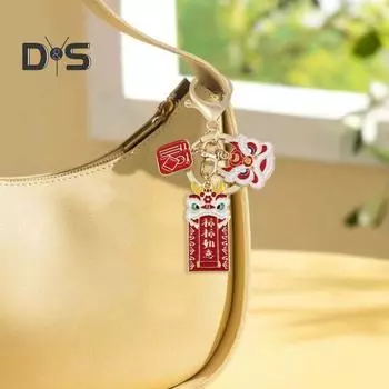 Женский брелок из цинкового сплава, подвеска для сумки, изысканное мастерство, новогодний брелок, автомобильный брелок, школьная сумка, аксессуар A