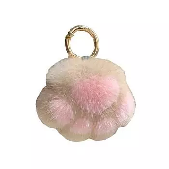 Женский брелок из искусственного меха с кошачьим когтем, очаровательный плюшевый брелок в виде медвежьей лапы, автомобильный брелок, сумка, подвеска, подарок на вечеринку, ювелирные изделия as the picture