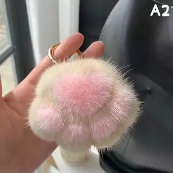 Женский брелок из искусственного меха с кошачьим когтем, очаровательный плюшевый брелок в виде медвежьей лапы, автомобильный брелок, сумка, подвеска, подарок на вечеринку, ювелирные изделия