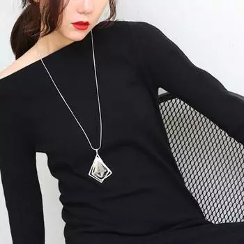 Женский бриллиантовый кулон, длинный свитер, цепочка, ожерелье, вечерние ювелирные изделия, подарок