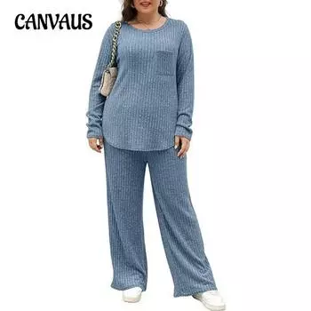 Женский брючный костюм больших размеров, новый комплект из двух частей на осень 1XL чёрный