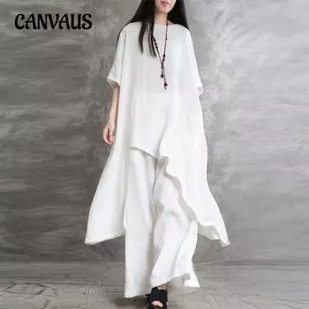 Женский брючный костюм больших размеров, повседневная одежда, спортивный костюм, топы с короткими рукавами и круглым вырезом, брюки S белый