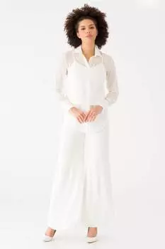 Женский брючный костюм палаццо экрю MARIE