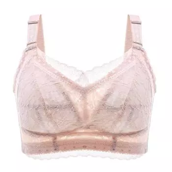 Женский бюстгальтер 40C, кружевной бюстгальтер без косточек с цветочным принтом, нижнее белье на косточках, нижнее белье без подкладки, бюстгальтер больших размеров 40C чёрный