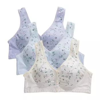 Женский бюстгальтер без стального кольца, без следов, с открытой грудью, жилетного типа, для мам, нижнее белье с принтом, для людей среднего и пожилого возраста 3XL