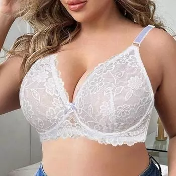 Женский бюстгальтер больших размеров, полностью закрывающий белое кружевное нижнее белье с косточками, ультратонкое дышащее сексуальное нижнее белье с чашечками CD 85D белый