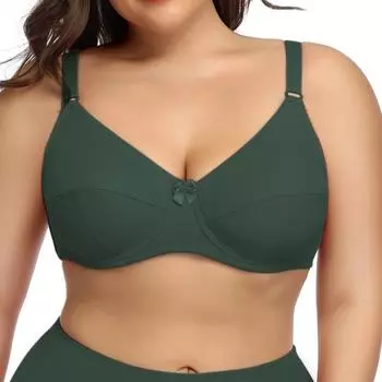 Женский бюстгальтер больших размеров с полным покрытием, без подкладки, ободковый бюстгальтер, без подкладки, простое ежедневное нижнее белье, чашка E 95E белый