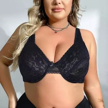 Женский бюстгальтер больших размеров с косточками, полная чашечка, без подкладки, сексуальное кружевное белье, чашка D 100D белый