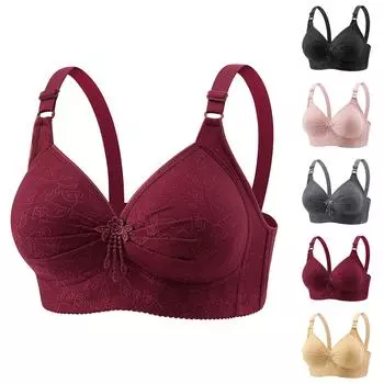 Женский бюстгальтер большого размера для мам с тонкой чашкой для пожилых людей, удобное нижнее белье 36 чёрный