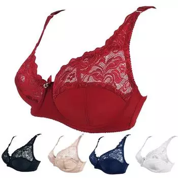Женский бюстгальтер большого размера, кружевное нижнее белье, сексуальный ультратонкий прозрачный бюстгальтер 75D бежевый