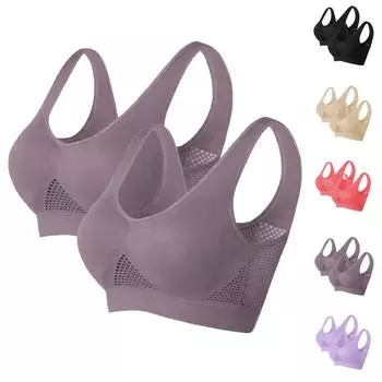 Женский бюстгальтер большого размера с принтом, собранный вместе из 2 предметов на каждый день, нижнее белье без ободков L чёрный